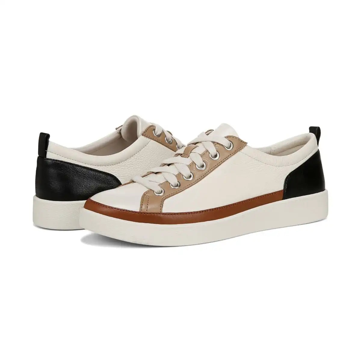 Winny Sneaker Ivory Black Leather