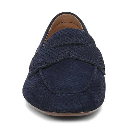Sadie Loafer Navy Blazer Snake Embossed Nubuck
