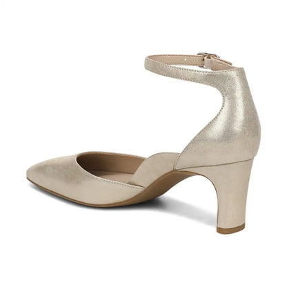 Scarlett Dress Heel Gold Shimmer Leather
