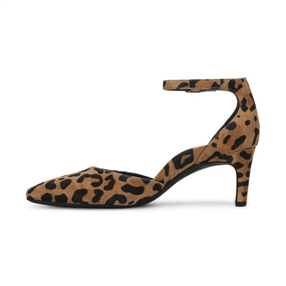Scarlett Dress Heel Tan Leopard Print Suede