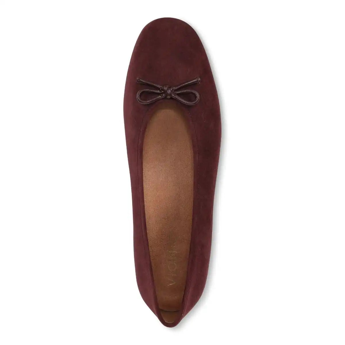 Larissa Wedge Flat Mulled Wine Suede