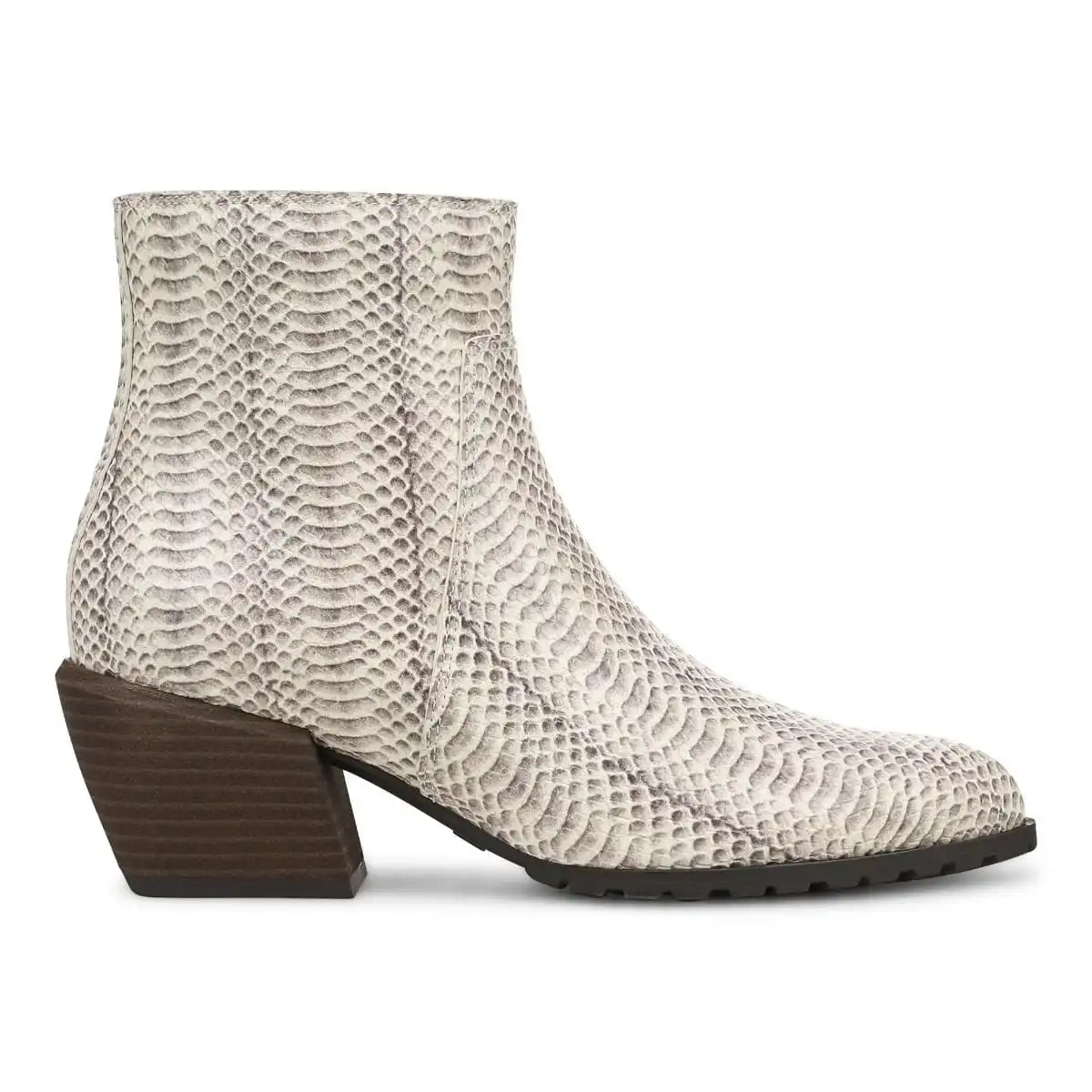 Bianca Ankle Boot Ivory Python Print Leather