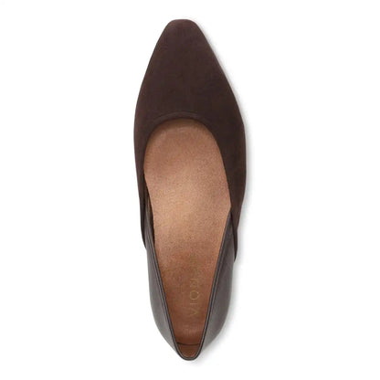 Gracia Ballet Flat Chocolate Ganache Leather