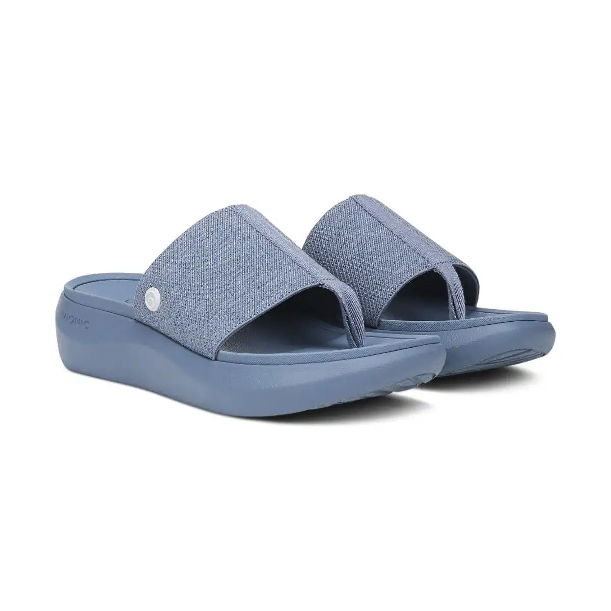 Beach Aqua Platform Toe Post Sandal Pacific Blue