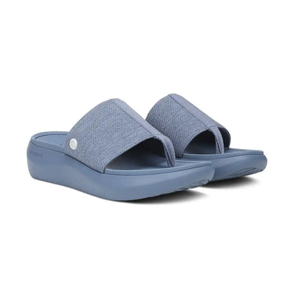 Beach Aqua Platform Toe Post Sandal Pacific Blue