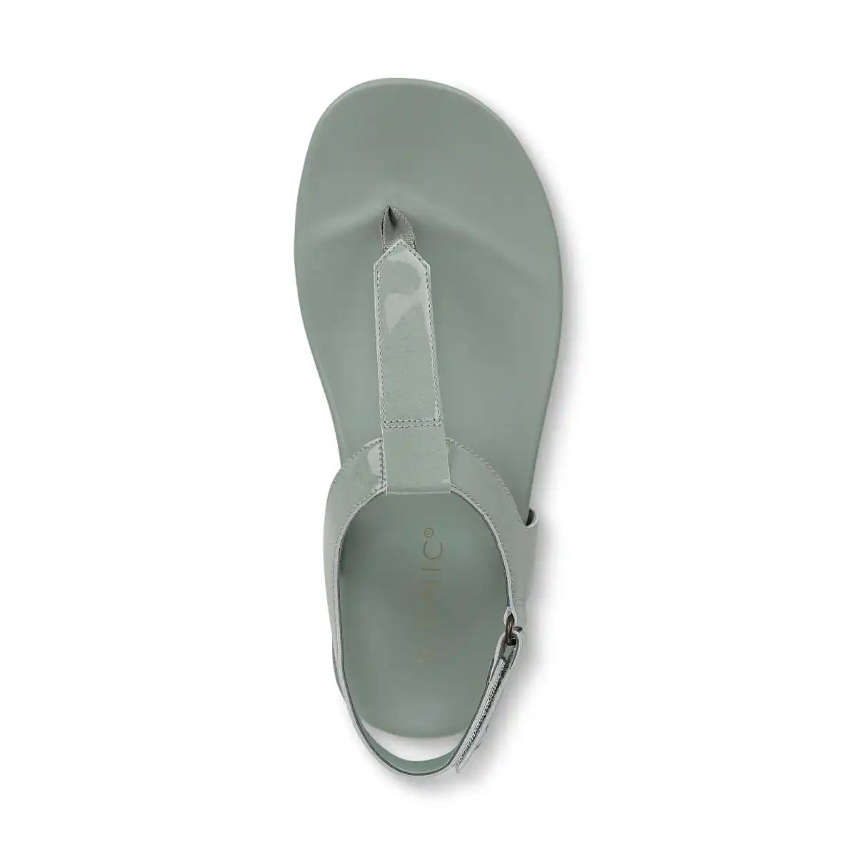Palisades Toe Post Ankle Strap Sandal Iceberg Green Patent