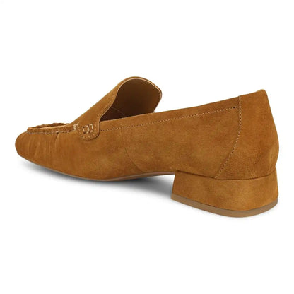 Pilar Heeled Loafer Pashmina Grey Suede