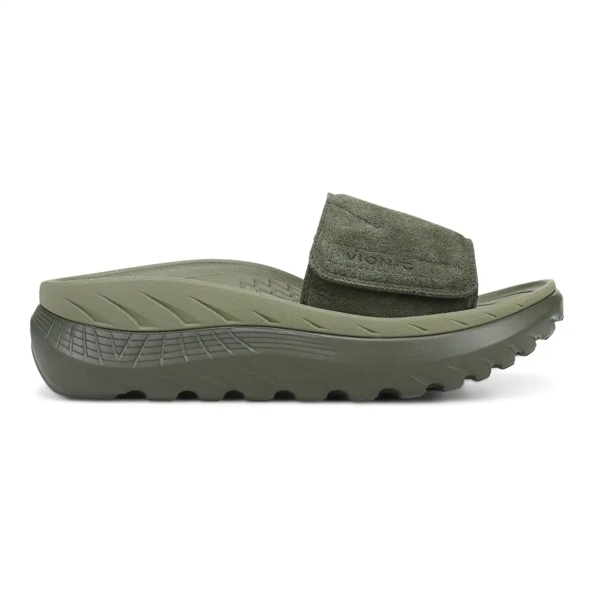 Rejuvenate Recovery Sandal Olive Moss Suede