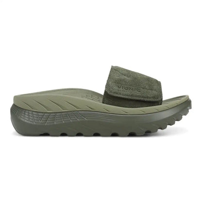 Rejuvenate Recovery Sandal Olive Moss Suede