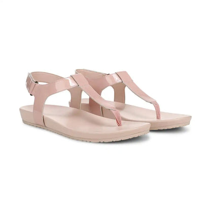 Palisades Toe Post Ankle Strap Sandal Smokey Rose Patent