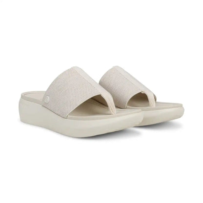 Beach Aqua Platform Toe Post Sandal Ivory