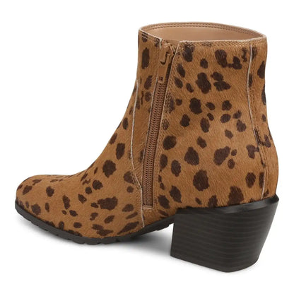 Bianca Ankle Boot Tan Leopard Calf Hair