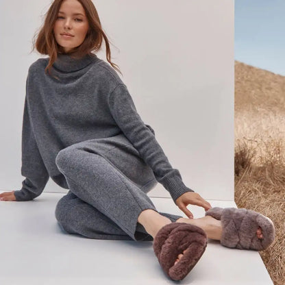 Peppa Open Toe Slipper Dark Brown