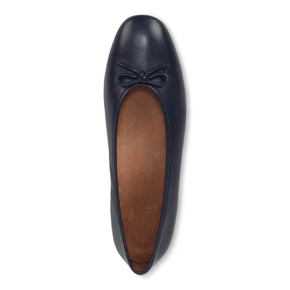 Larissa Wedge Flat Navy Blazer Leather
