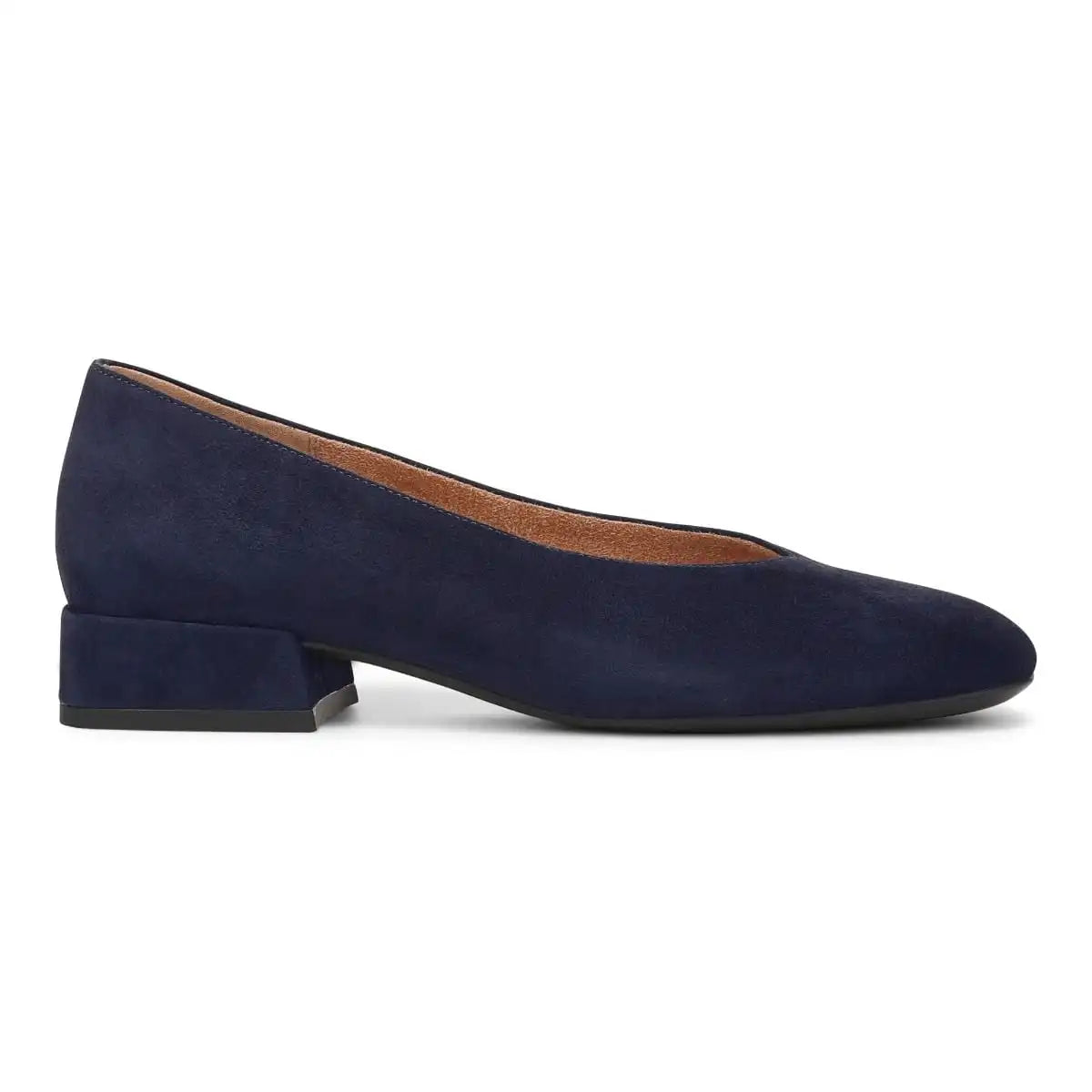 Petra Heeled Ballet Flat Navy Blazer Suede