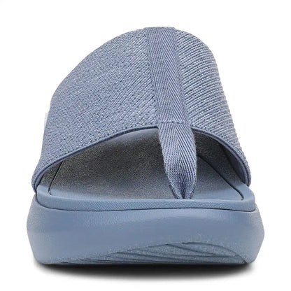 Beach Aqua Platform Toe Post Sandal Pacific Blue