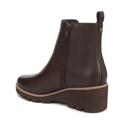 Aria 2.0 Wedge Ankle Bootie Dark Brown Leather