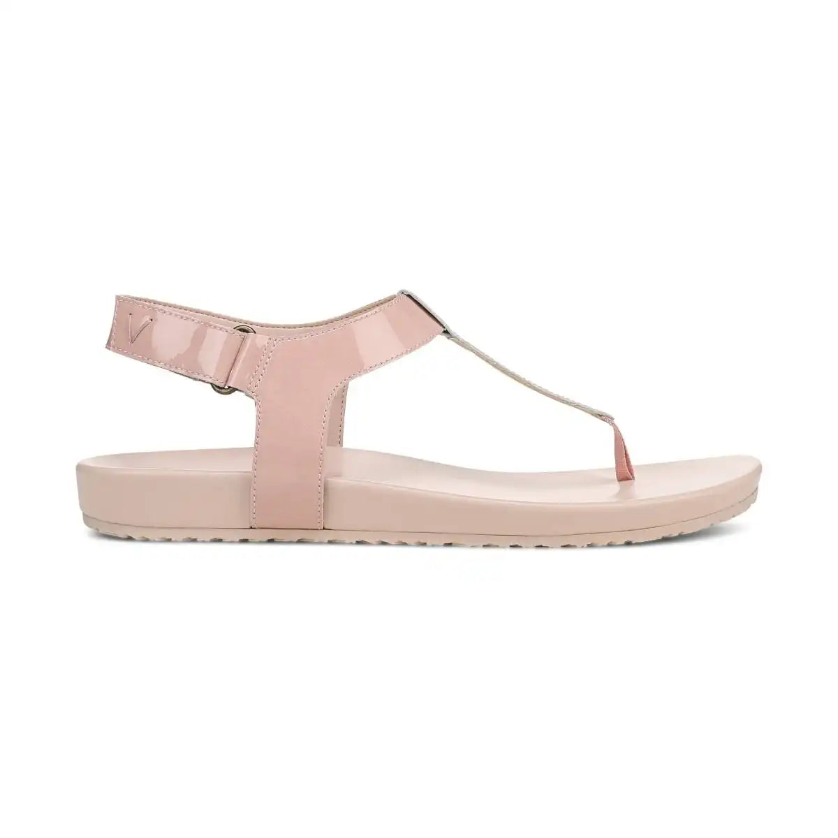 Palisades Toe Post Ankle Strap Sandal Smokey Rose Patent