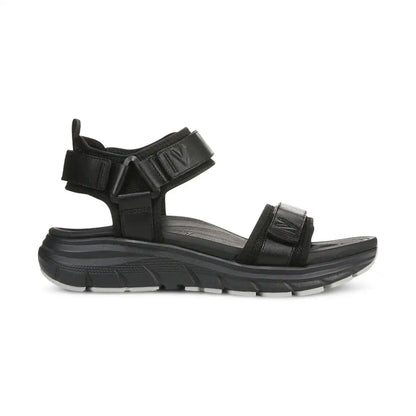 Men's Walk Max Wanderer Sandal Black Leather