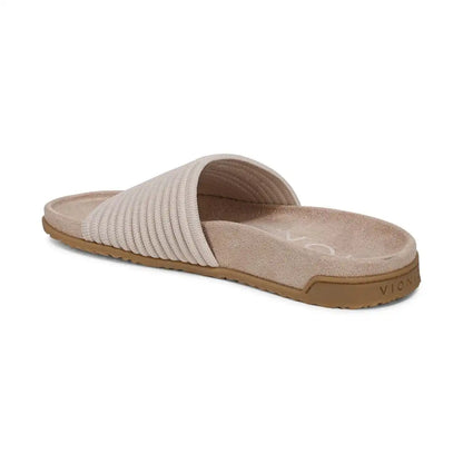 Evie Knit Slide Sandal Cream