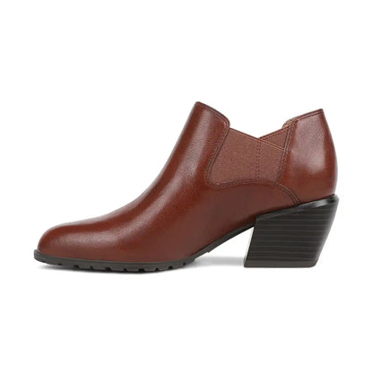 Bethany Heeled Ankle Boot Baked Clay Leather
