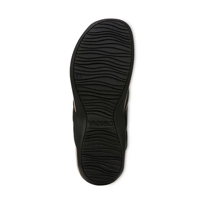 Bella Braid Toe Post Sandal Black Nappa