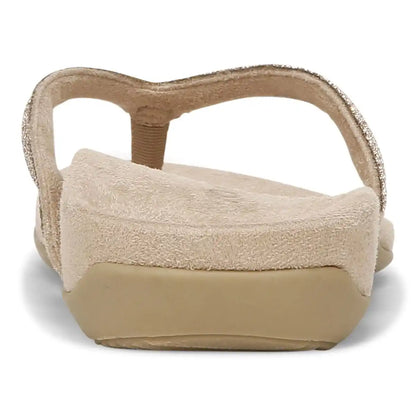 Dillon Shine Toe Post Sandal Champagne