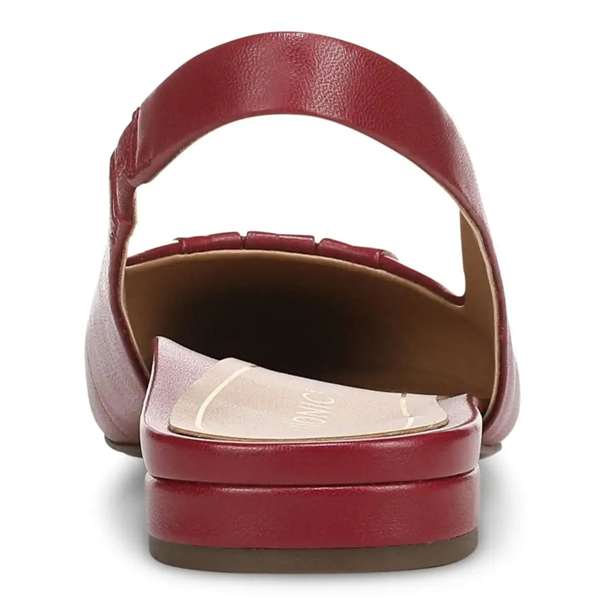 Gabriela Slingback Flat Tibetan Red Leather