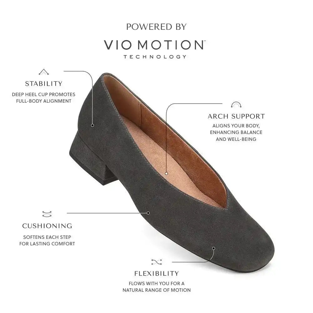 Petra Heeled Ballet Flat Desert Sand Suede