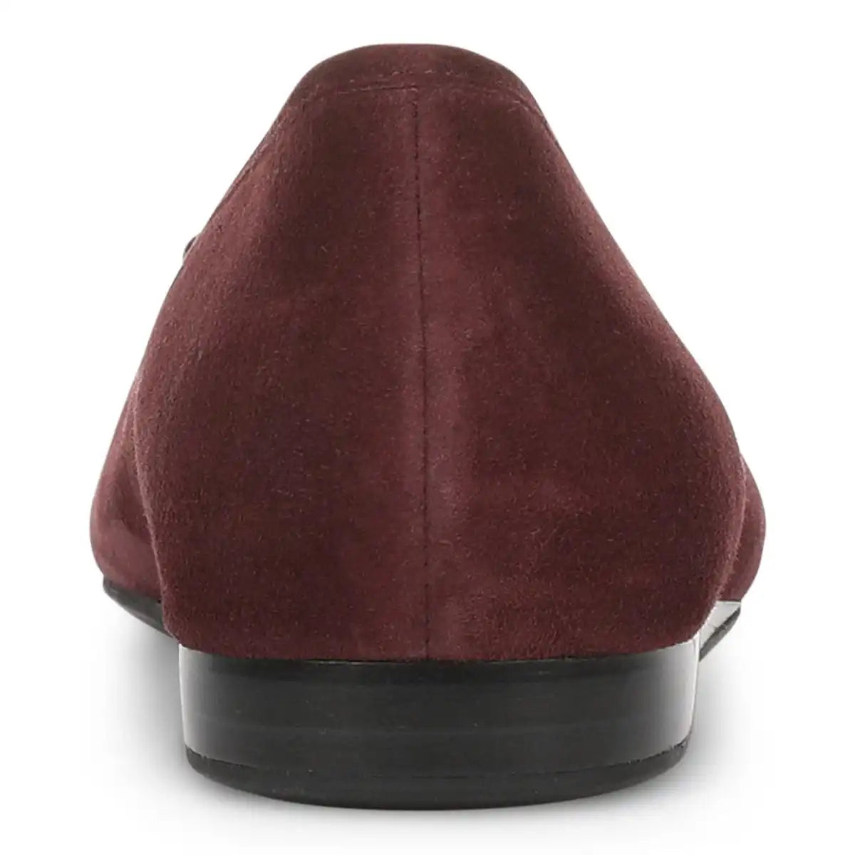 Larissa Wedge Flat Mulled Wine Suede