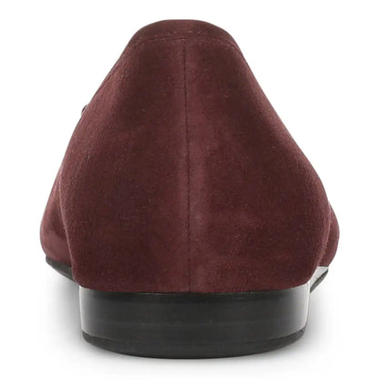 Larissa Wedge Flat Mulled Wine Suede