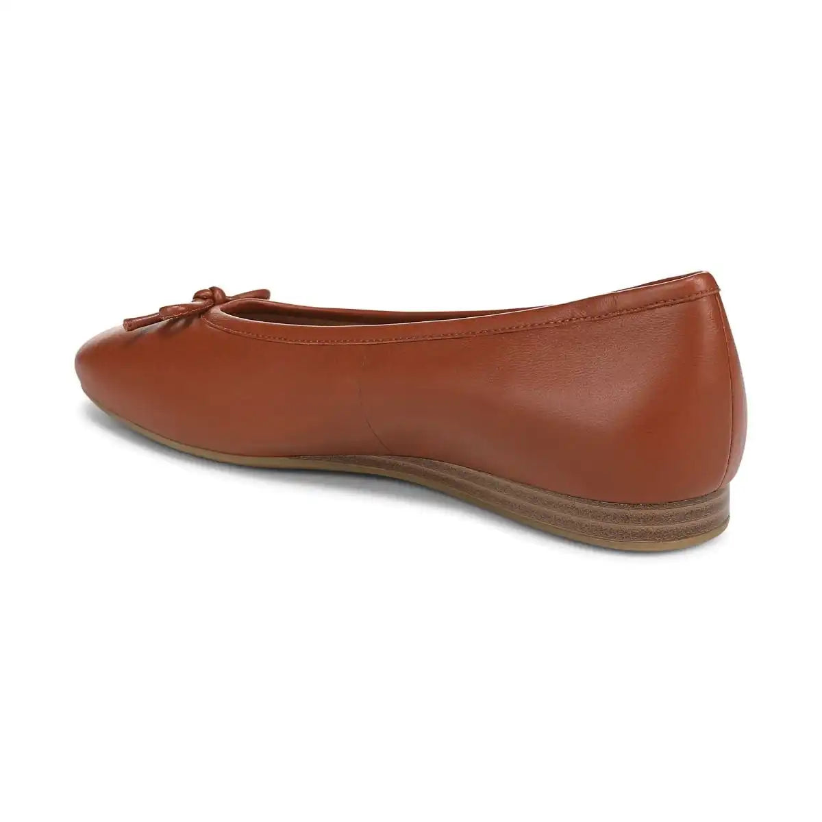 Larissa Wedge Flat Equestrian Tan Leather