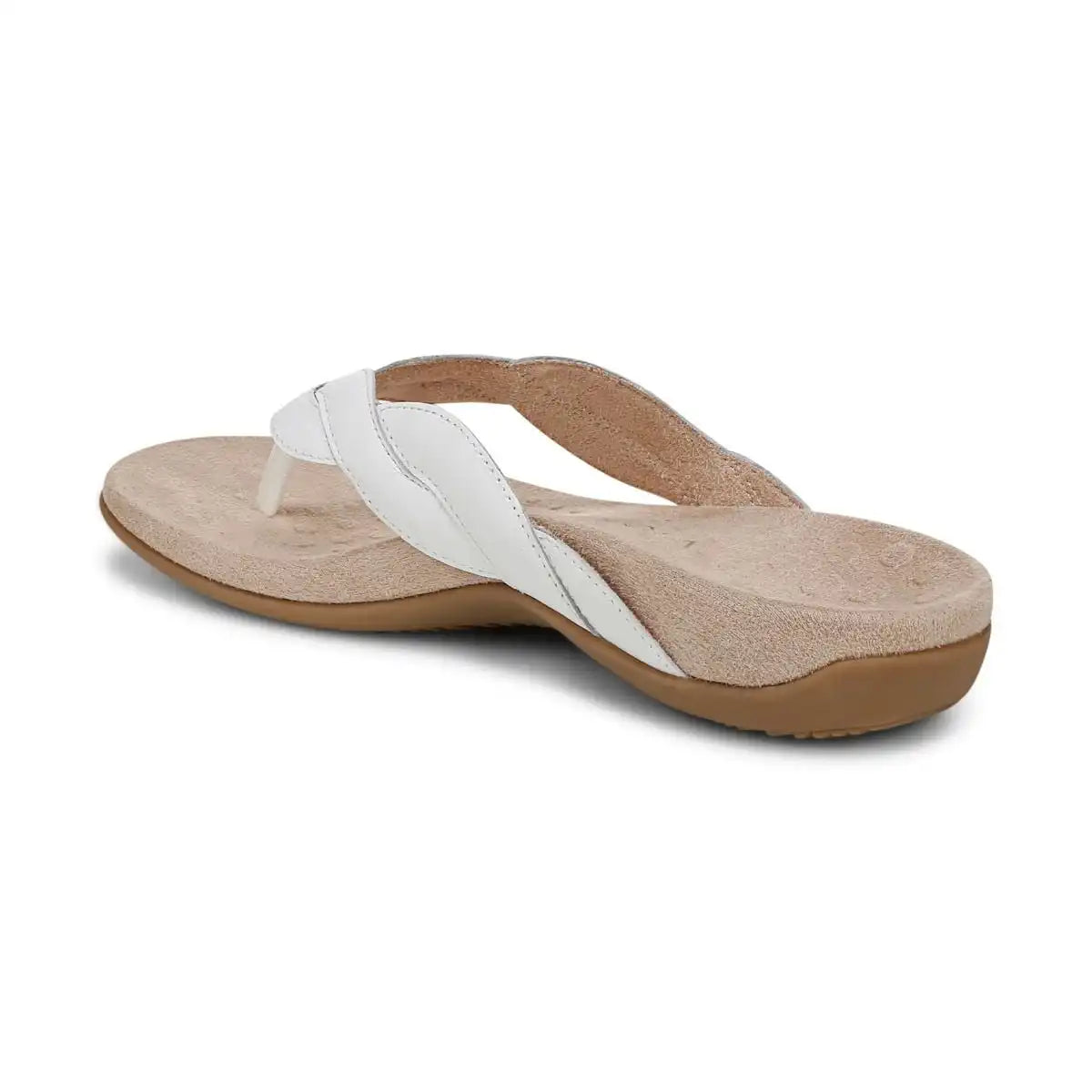 Bella Braid Toe Post Sandal White Nappa