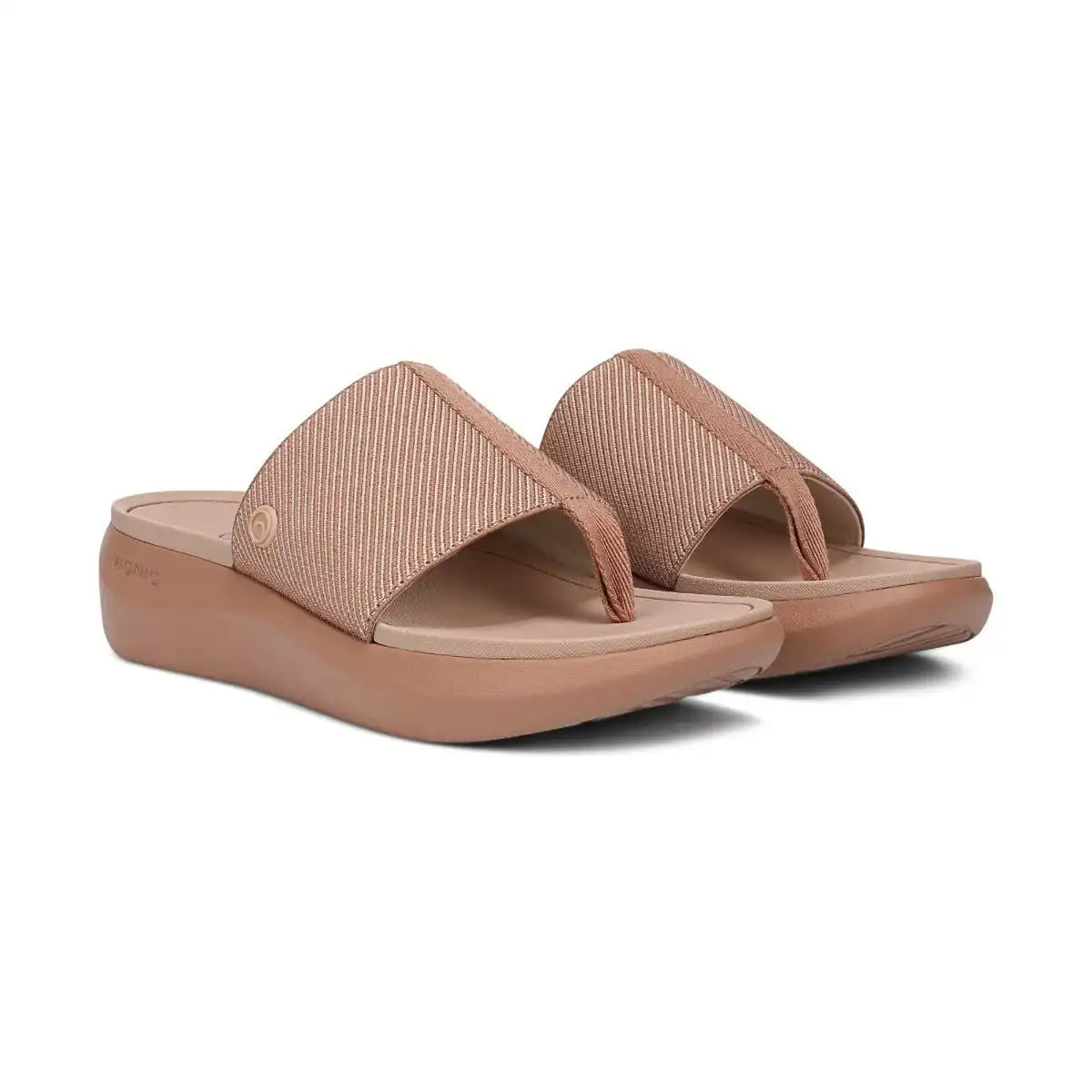Beach Aqua Platform Toe Post Sandal Mocha Mousse