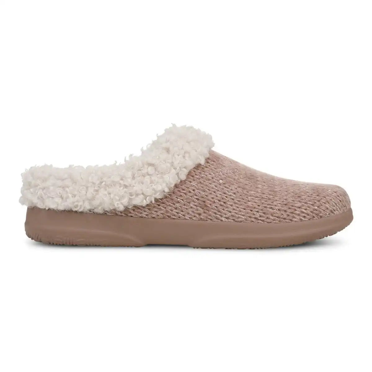 Cheyenne Mule Slipper Dusty Pink Metallic