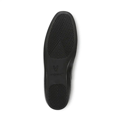 Larissa Wedge Flat Black Leather