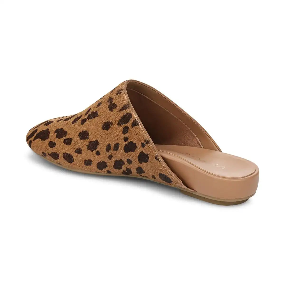 Opal Slip On Mule Tan Leopard Haircalf