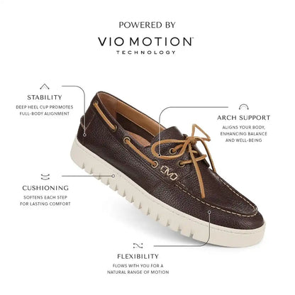 Men's Uptown Boat Chocolate Leather