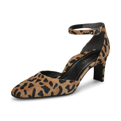 Scarlett Dress Heel Tan Leopard Print Suede