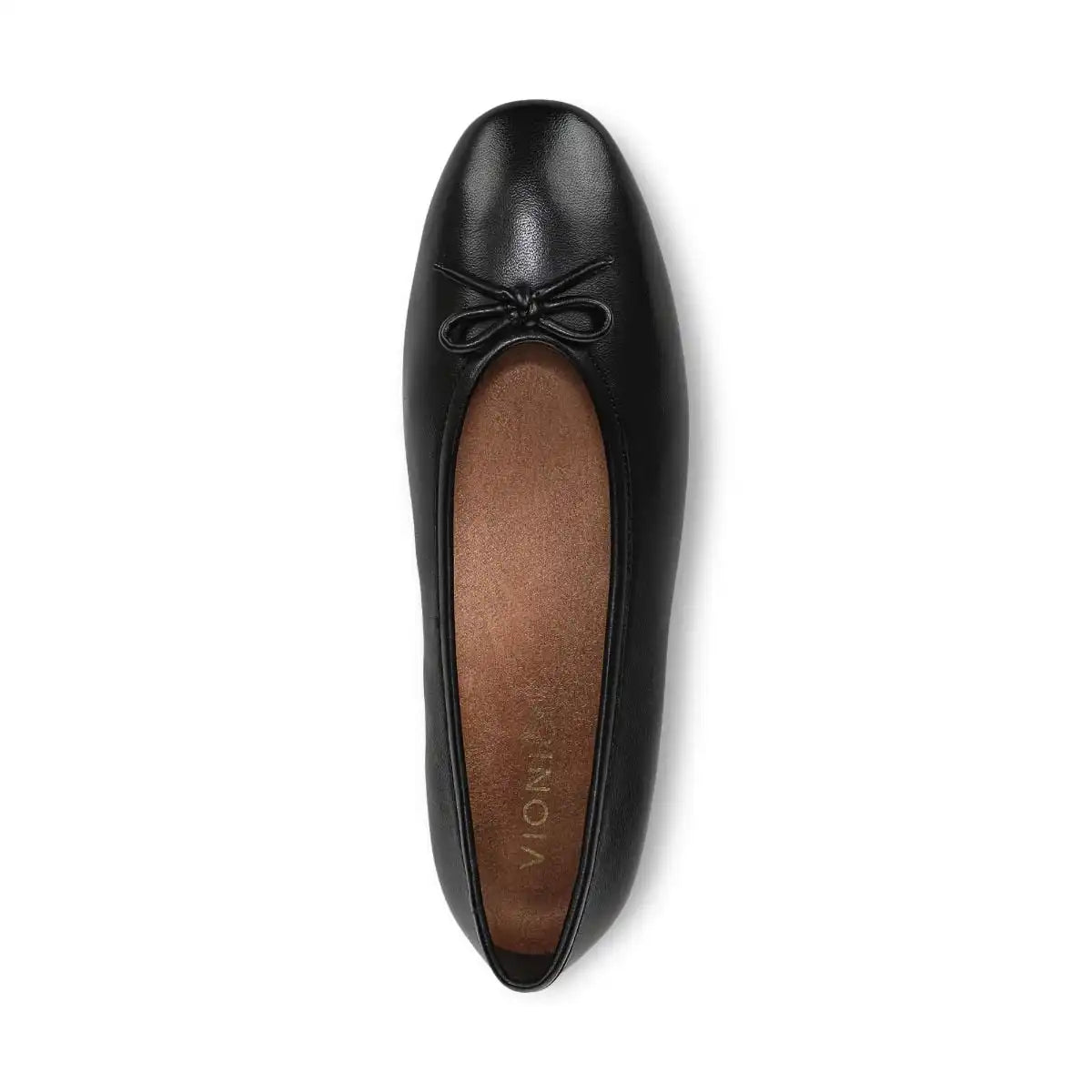 Larissa Wedge Flat Black Leather